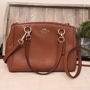 Light Brown Coach crossbody purse